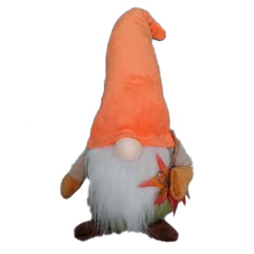 Jesienny Skrzat Krasnoludek Krasnal Gnom Figurka dekoracyjna 37cm.JPG