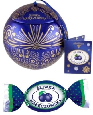Praliny w Bombce na Choinkę SOLIDARNOŚĆ Śliwka Nałęczowska w puszce 146g  (2).JPG