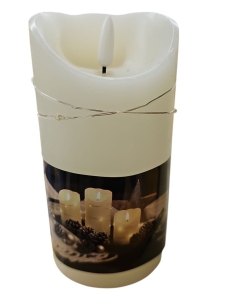 Świeca Woskowa Led na baterie 15 cm