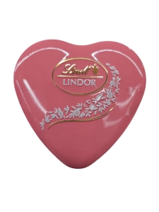 Czekoladki na Walentynki Lindt LINDOR Serce praliny czekolada biała z truskawkami 50g  RÓŻOWE