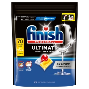 Kapsułki do mycia naczyń w zmywarce Finish Ultimate all in one 70 szt