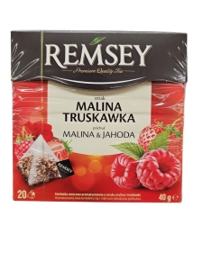 Remsey Herbata owocowa Malina Truskawka 20 torebek 40g
