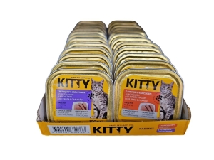 Karma mokra dla kota Pasztet mix smaków 24 x 100g Kitty NEW