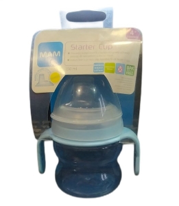 Kubek niekapek MAM Starter Cup 150 ml 4m+ z miękkim ustnikiem i uchwytami MAM BABY  niebieska