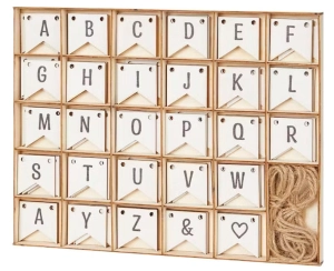 Łańcuch z flagami literkami 84 elementy biały Hobby Flora