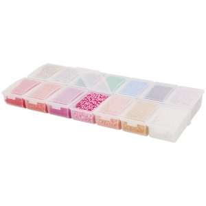 Zestaw koralików rocaille XL  14 kolorów