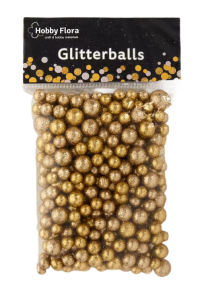 Kulki brokatowe do prac kreatywnych Hobby Flora Złote