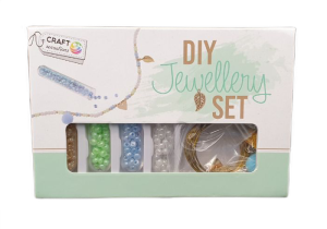 Zestaw do robienia biżuterii koraliki i akcesoria zielony