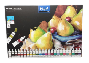 Zestaw farb tempera Kayet 24 kolory  x 18 ml