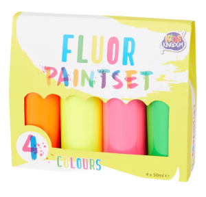 Zestaw farb do malowania neon 4x50 ml żółty