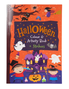 Książka z zadaniami Halloween 128 stron z naklejkami