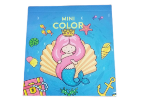 Mini kolorowanka kieszonkowa 10 x 10 cm syrenka