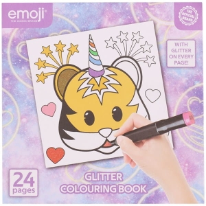 Kolorowanka z brokatem Emoji 24 kartki  3+