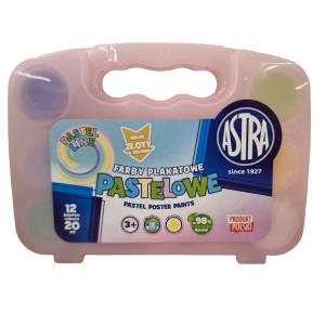 Astra Farby Plakatowe Pastelowe 12 kolorów x 20ml