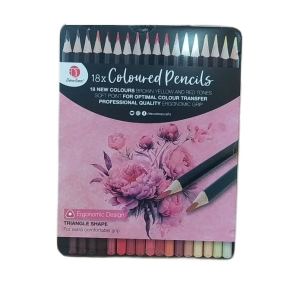 Kredki w puszce Decotime 18 sztuk różowy