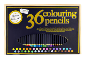 Kredki ołówkowe zestaw w drewnie 36 szt Craft Sensations