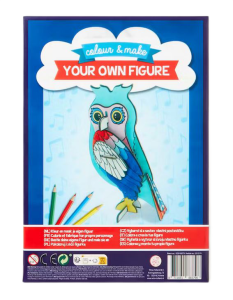 Zestaw Pokoloruj i stwórz własną figurę 3D Sowa