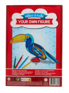 Zestaw Pokoloruj i stwórz własną figurę 3D Tukan