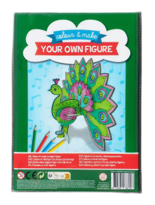 Zestaw Pokoloruj i stwórz własną figurkę 3D Paw