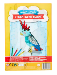 Zestaw Pokoloruj i stwórz własną figurkę 3D Papuga Kakadu