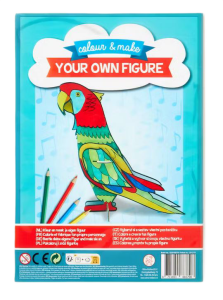 Zestaw Pokoloruj i stwórz własną figurkę 3D Papuga