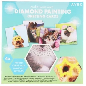 Malowanie diamentami Kartka z życzeniami  Avec