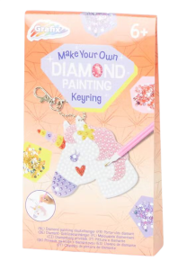 Malowanie diamentami breloczek do kluczy Jednorożec 6+