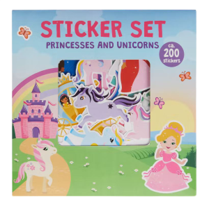 Zestaw naklejek 200 sztuk Księżniczki i Jednorożce