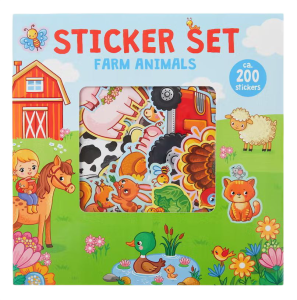 Zestaw naklejek 200 sztuk Farma Zwierzęta hodowlane
