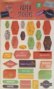 Naklejki papierowe ozdobne Hobby Flora  30 sztuk