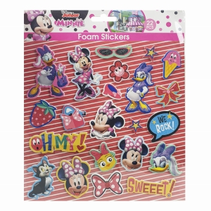 Naklejki Wypukłe 3D z brokatem 22 szt.  Minnie 3+