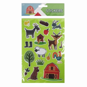 Naklejki 3D dla dzieci 2 arkusze Farma