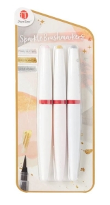 Pisaki markery pędzelkowe brokatowe 3 sztuki DecoTime
