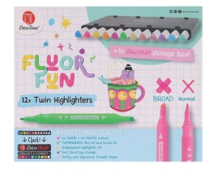 Podwójne zakreślacze DecoTime 12 sztuk