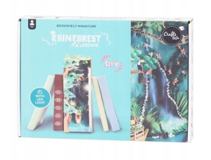 Zrób to sam Podpórka do książek rozkładany domek z LED Rainforest