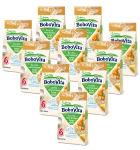 BoboVita Kaszka mleczna manna banan morela 10x330g 6+