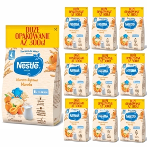 NESTLE Kaszka mleczno-ryżowa Morela - po 4 miesiącu 10x300g