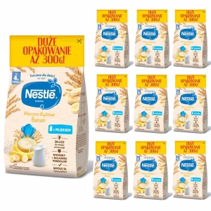 NESTLE Kaszka mleczno-ryżowa Banan - po 4 miesiącu 10x300g