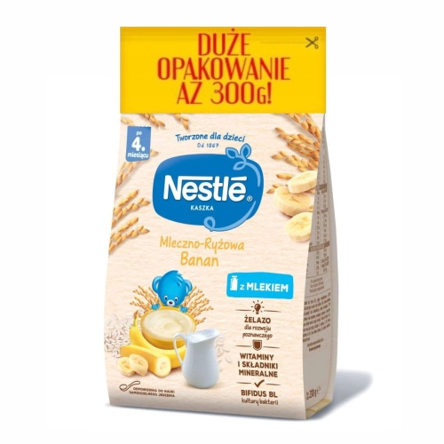 NESTLE Kaszka mleczno-ryżowa Banan - po 4 miesiącu 10x300g – zdjęcie 2