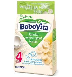 BoboVita Kaszka mleczno-ryżowa banan 330g 4+