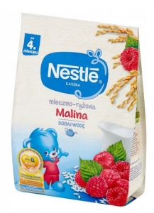 NESTLE Kaszka mleczno-ryżowa Malina - po 4 miesiącu 230g