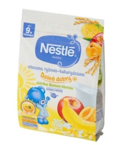 NESTLE Kaszka mleczno-ryżowa Jabłko Banan Morela po 9 miesiącu 230g