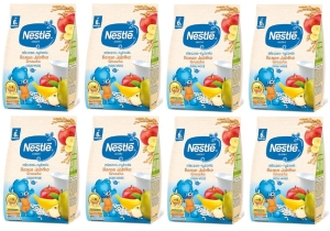 NESTLE Kaszka mleczno-ryżowa Jabłko Banan Gruszka po 6 miesiącu 8 x 230g