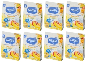 NESTLE Kaszka mleczno-ryżowa Jabłko Banan Morela po 9 miesiącu 8 x 230g