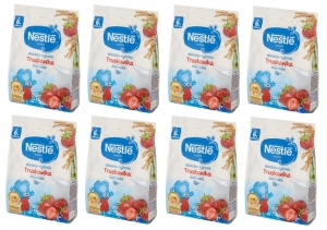NESTLE Kaszka mleczno-ryżowa Truskawka po 6 miesiącu 8 x 230g