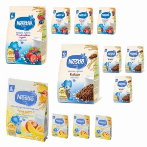NESTLE Kaszka mleczno-ryżowa MIX smaków 12 x 230g  od 4m+