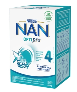 Nestle Nan Optipro 4 Mleko Modyfikowane Junior dla dzieci po 2 roku 650 g