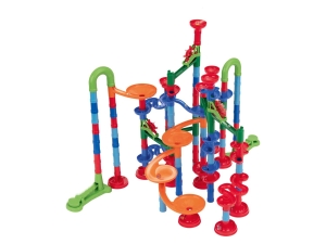 Playtive Tor kolejka 120 elementów 20 szklanych kulek 3+