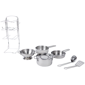 Zestaw patelni i garnków dla dzieci 8 elementów  33 x 16 x 15 cm