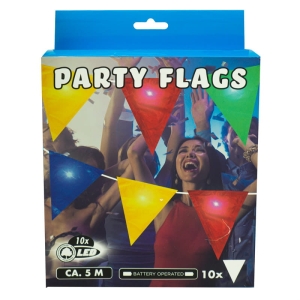 Girlanda Flagi oświetlenie 10xLED 5m Party Flags